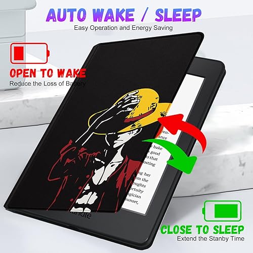 Miniatura 4 de Trendy Fan Funda para Kindle Paperwhite de 11 generación de 6.8 pulgadas 2021Signature Edition, diseño de dibujos animados, anime, adolescentes,