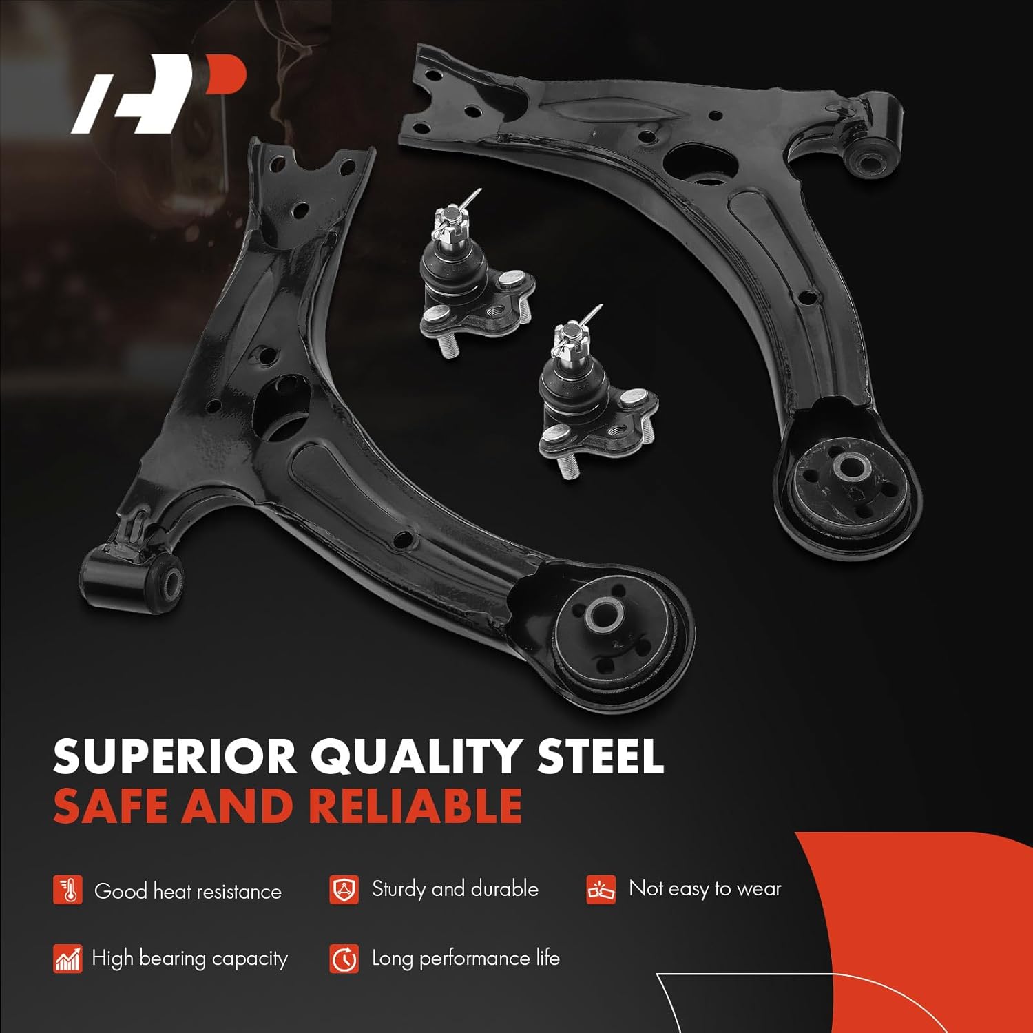 A-Premium Set of 8, Front Lower Control Arm, Sway Bar Link, Lower Ball Joint, Outer Tie Rod End, Compatible with Toyota Celica 2000 2001 2002 2003 2004 2005