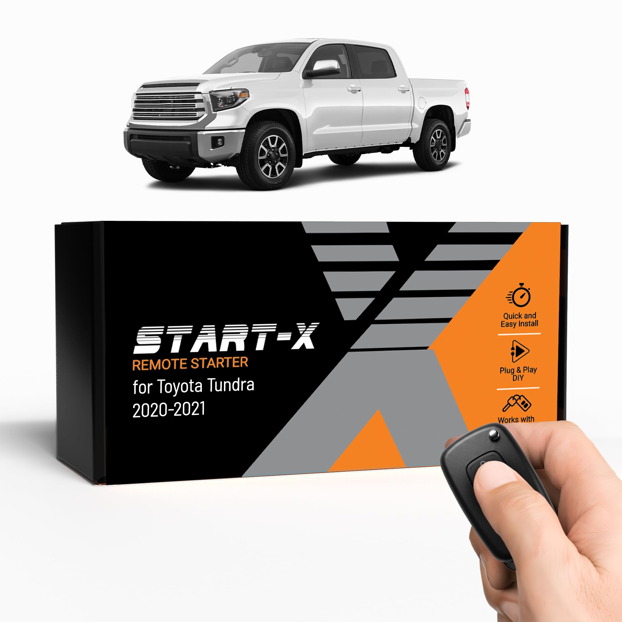 Remote Starter Kit for Toyota Tundra (2020-2021) Trucks | Push-to-Start Ignition | Plug & Play Install | Lock 3X to Rremote Start | Zero Wiring Splicing