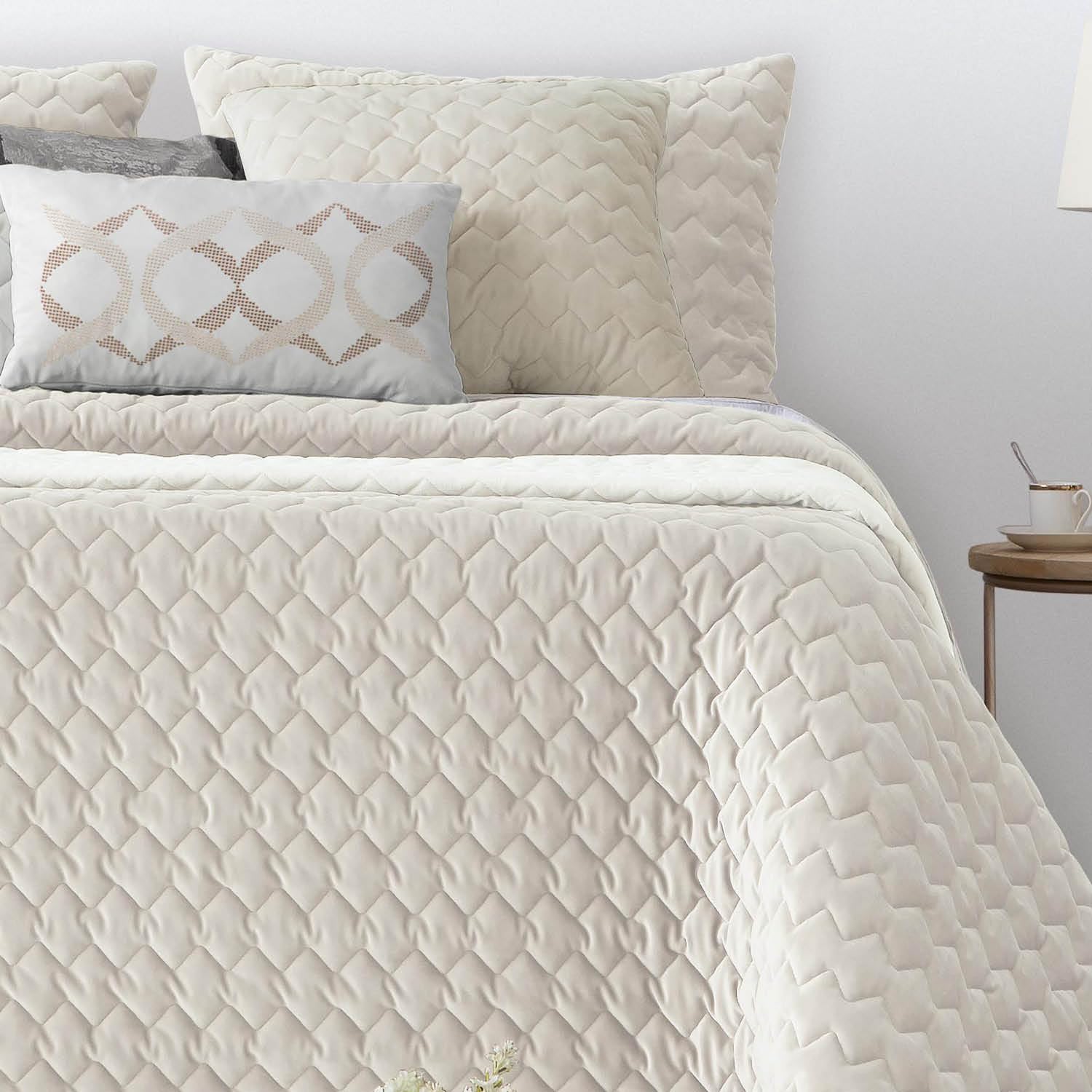ANTILO TEXTIL - Colcha Cama 90 - Diseño Textura Elegante - Color Beig - 180x270 cm - Gramaje 150g/m² (Naroa Beig)