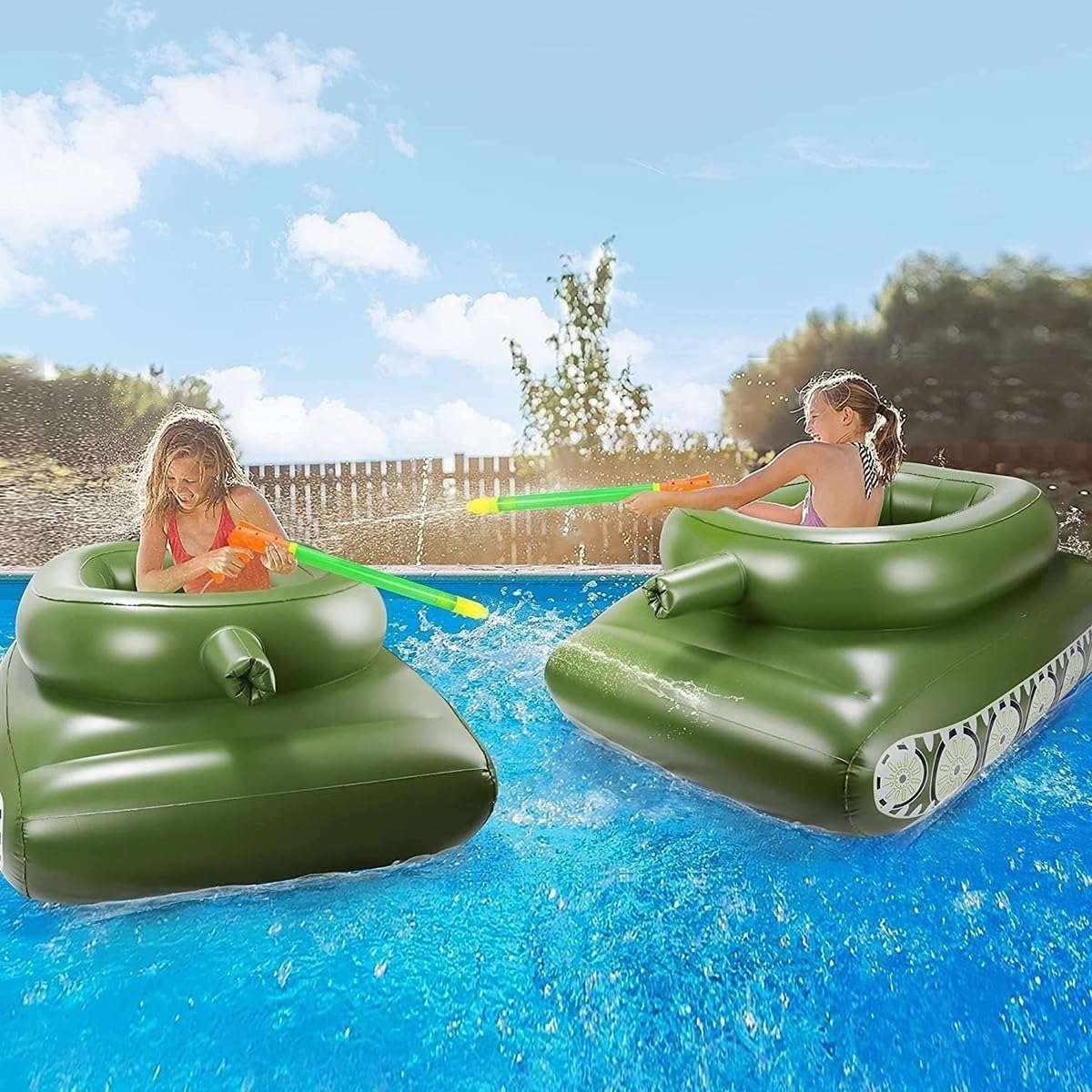 Aufblasbarer Pool Schwimmboote zum Aufsitzen | Pool Schwimmsitz Schwimmflöße für Sommer garten Wasserspiele