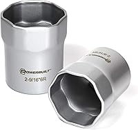 Vista 7 de Powerbuilt 648642 - Juego de llaves de tuerca de seguridad para rodamientos de rueda, kit de herramientas de extracción de 7 piezas, hexagonal