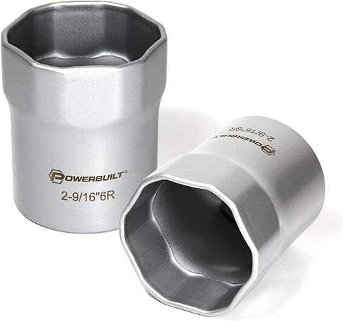 Powerbuilt 647067 - Tuerca de bloqueo de rodamiento de rueda redondeada de 2-9/16 pulgadas, hexagonal de 6 puntos, bujes manuales Dodge Trucks