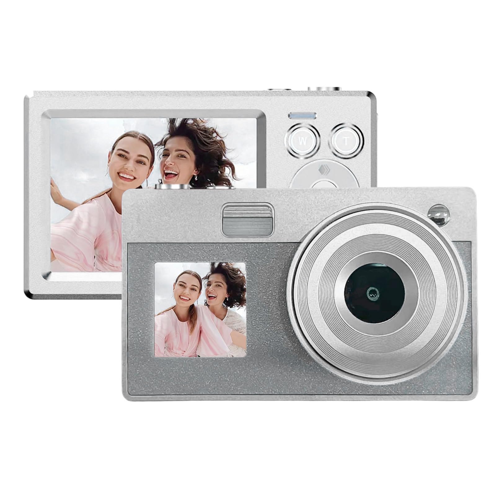 Cámara digital retro de doble pantalla, 5000 W de alto, zoom de 16x, para estudiantes, adolescentes, viajes y fotografía