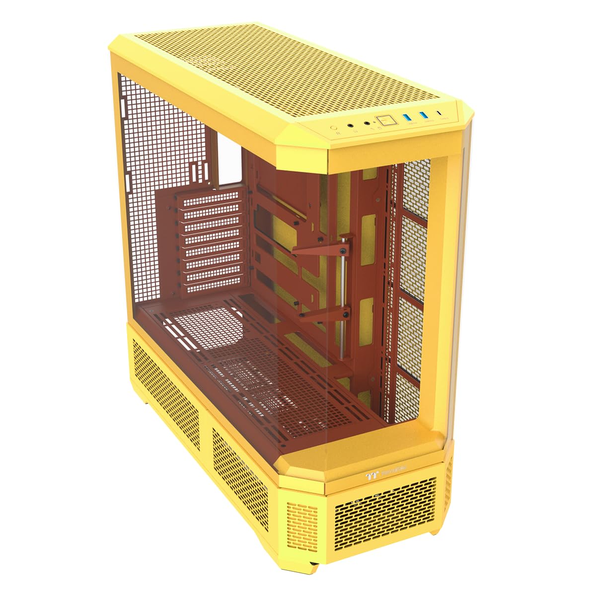 Thermaltake View 600 TG; Full Tower; 420mm Radiator Support; 480mm GPU Clearance; Hidden Connector Support; Rotatable PCIe Slots; 220mm PSU Clearance; Butter Caramel; CA-11H-00FMWN-00