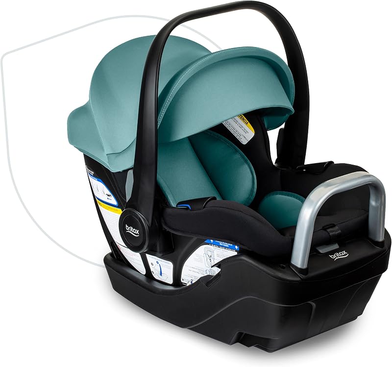 Asiento infantil para automóvil Willow S con base alpina - Jade Onyx | Asiento de seguridad para bebé liviano orientado hacia atrás con ClickTight para una fácil instalación, telas SafeWash naturalmente ignífugas