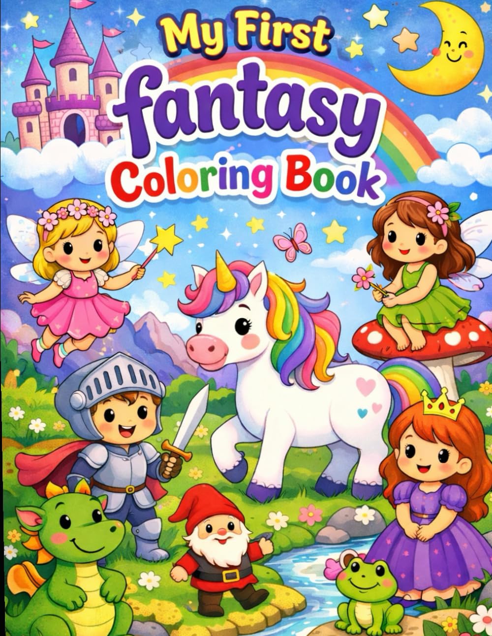Magical Fantasy Coloring Book for Kids Ages 3–6: Fun & Easy Coloring Pages for Preschool and Early Learners