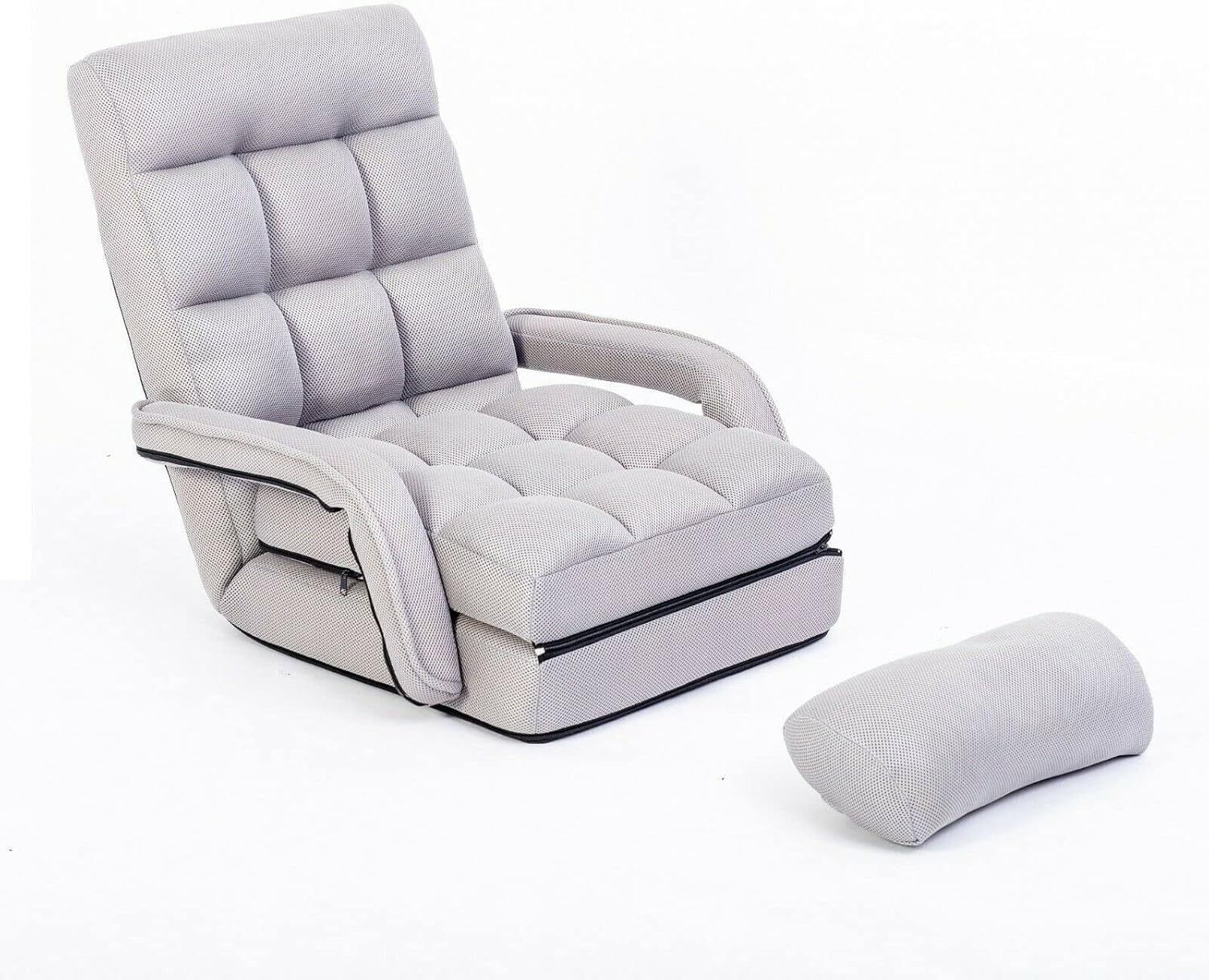 Chaise Lounge Sofa Sleeper Folding Lazy Floor Gaming Chair 6- Position Couch Gray Sofa Covers Sectional Sofa