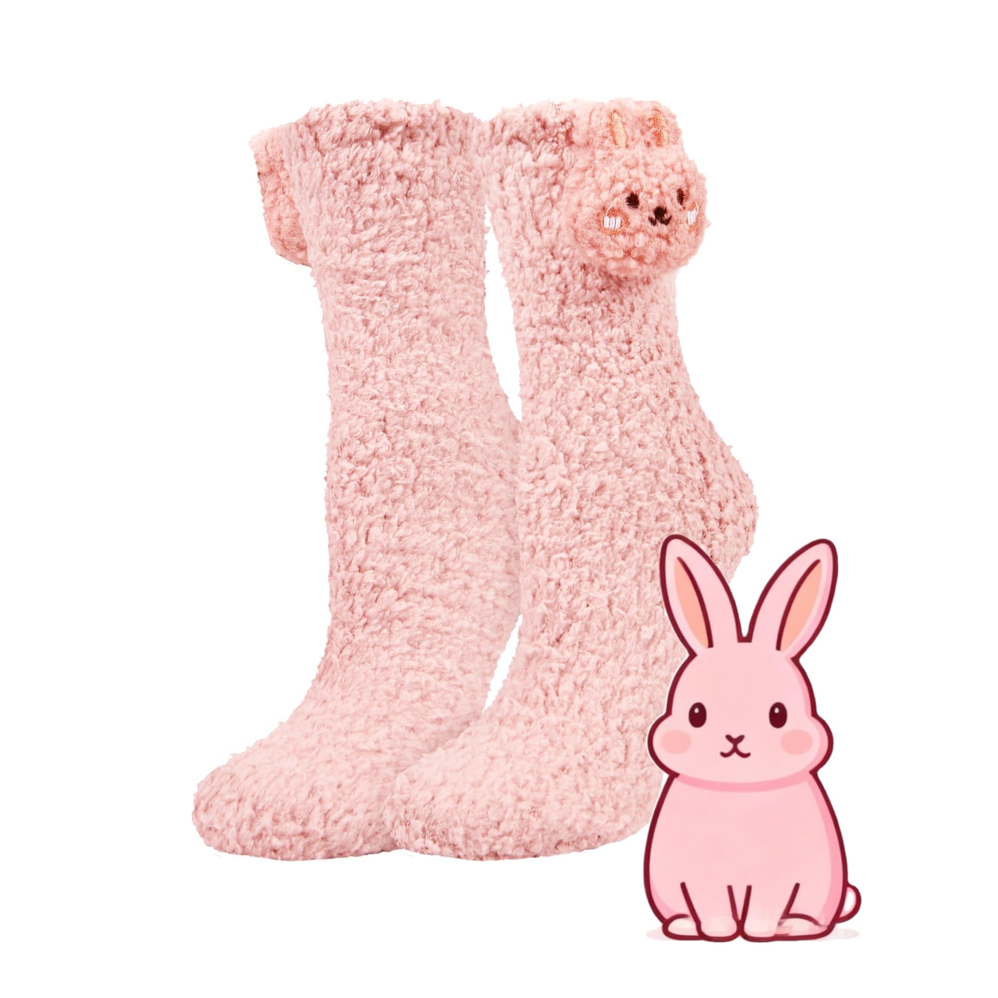 Benefeet Sox Womens Girls Fuzzy Socks Cute Animal Cozy Soft Socks Funny Comfy Fluffy Slipper Socks Thick Plush Sleeping Socks