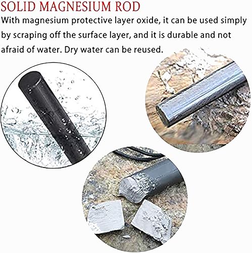 Miniatura 4 de Limitless Outdoors | Varilla de ferro | Arrancador de fuego | Acero al fuego de 1/2 pulgada de grosor con mango de madera hecho a mano |