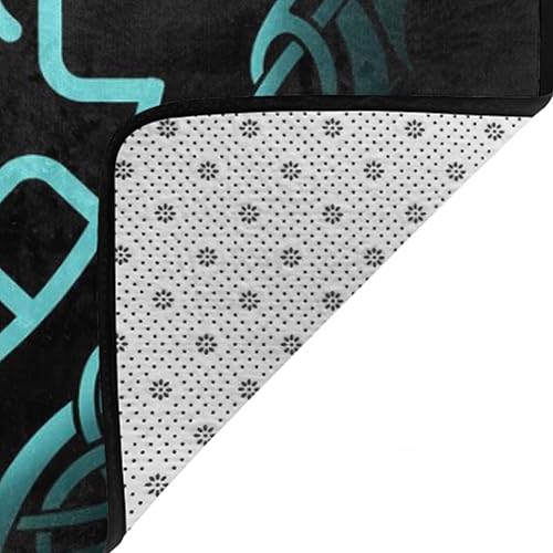 Miniatura 6 de Alfombra de área de gran tamaño para dormitorio, sala de estar, decoración del hogar, vikingo, vegvisir, brújula de navegación mágica, tapete de