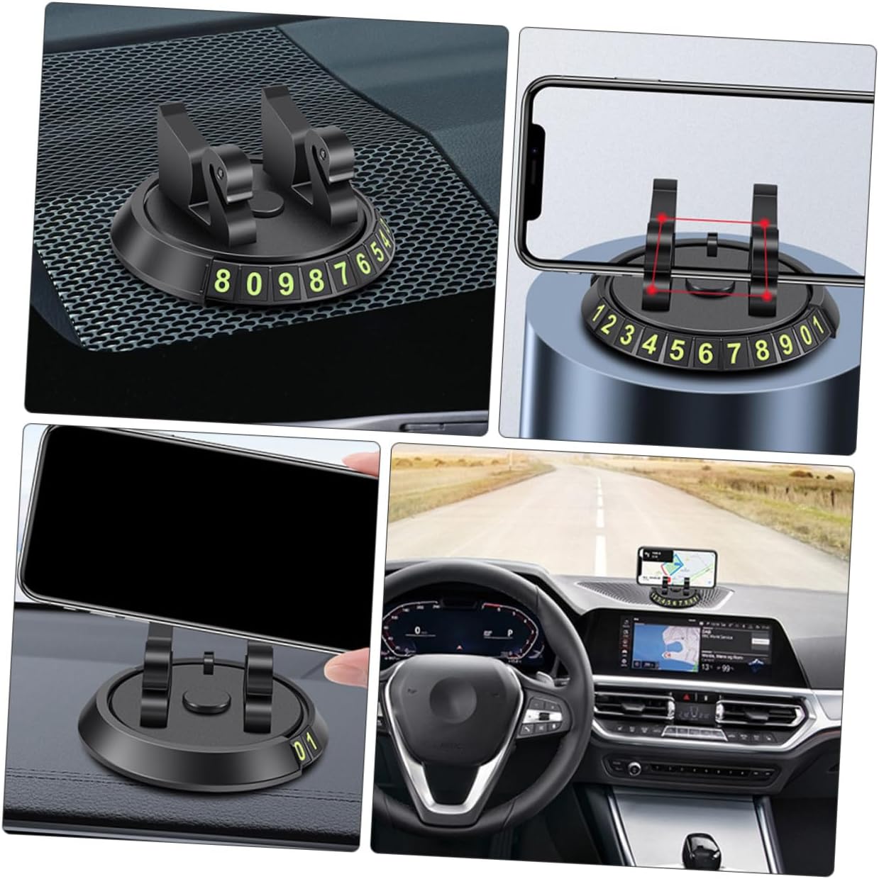 TEHAUX Car Temporary Parking Cards Cell Phone Holder Multifunctional Heat Resistant Design for Easy Use Creative Car Stop Sign for Convenient Parking Durable image 5