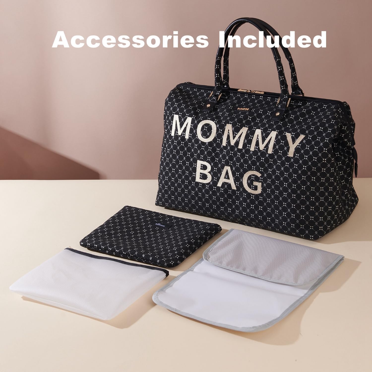 SUNVENO Hospital Bag for Labor and Delivery, Large Mommy Weekender Diaper Bag Tote, Travel Weekender for Mom & Baby