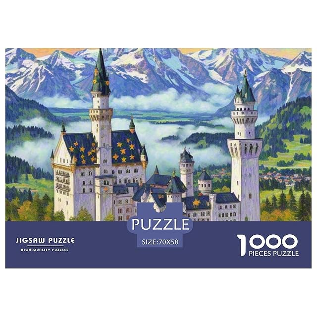 Castillo Neuschwanstein 1000 Piezas Puzzle Arquitectura A Partir De 14 Años Multicolor Decoración del Hogar…