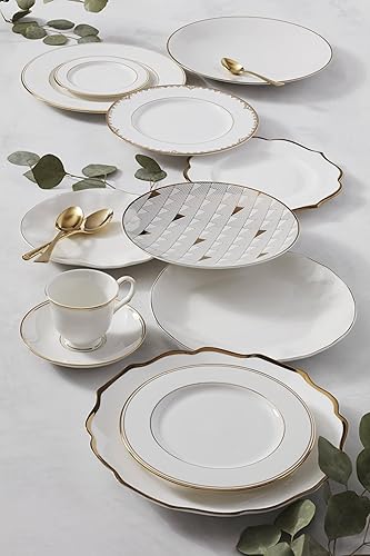 Miniatura 6 de Lenox Plato llano Trianna blanco, 1.70 libras