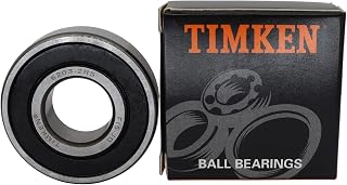 TIMKEN 6203-2RS Deep Groove Ball Bearings 2-Pack 17x40x12mm Double Sealed Chrome Steel High RPM