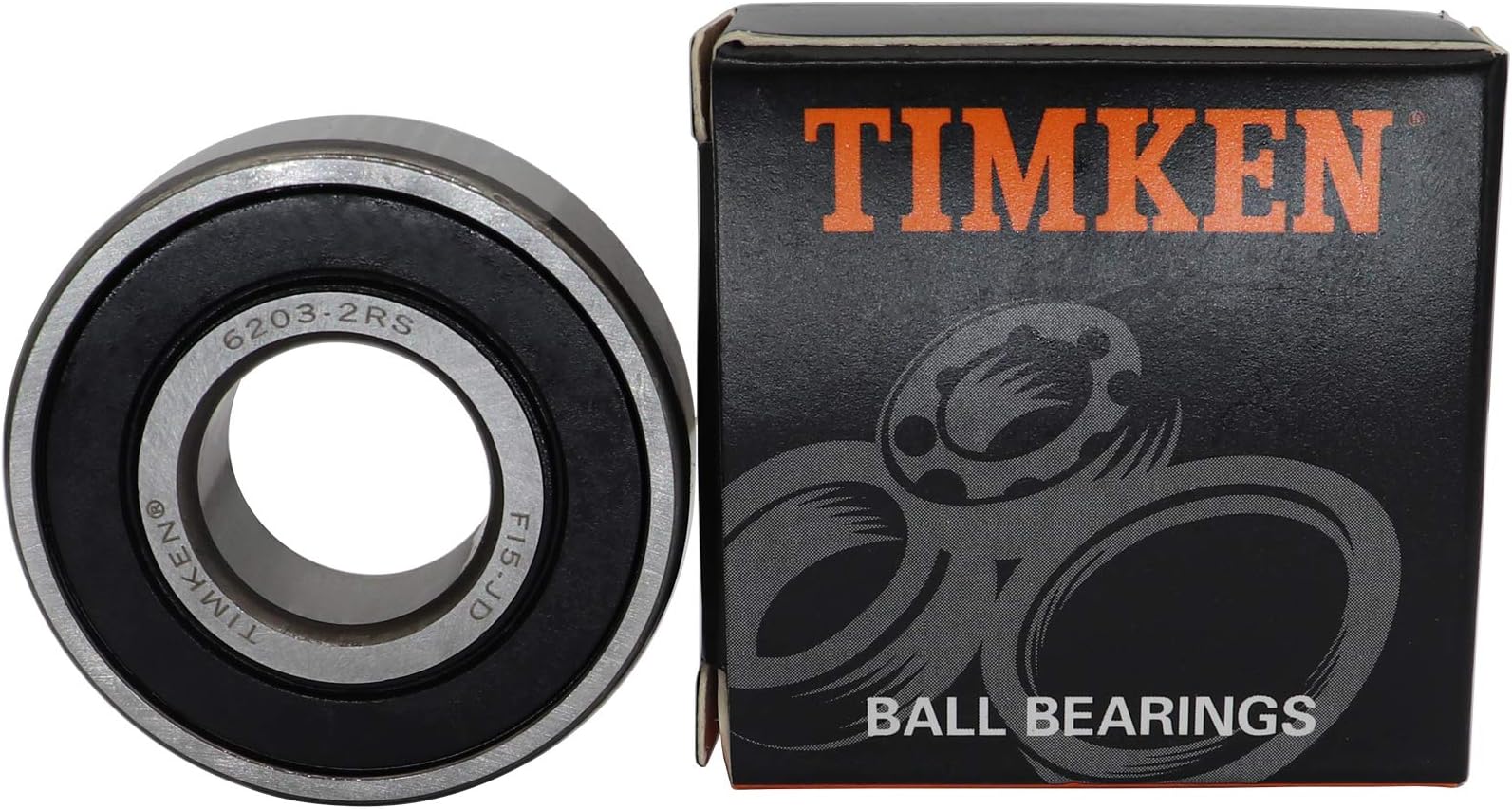 2PACK TIMKEN 6203-2RS Deep Groove Ball Bearing 17x40x12mm