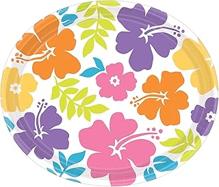 White Hibiscus Party Plates | 16 Pk.