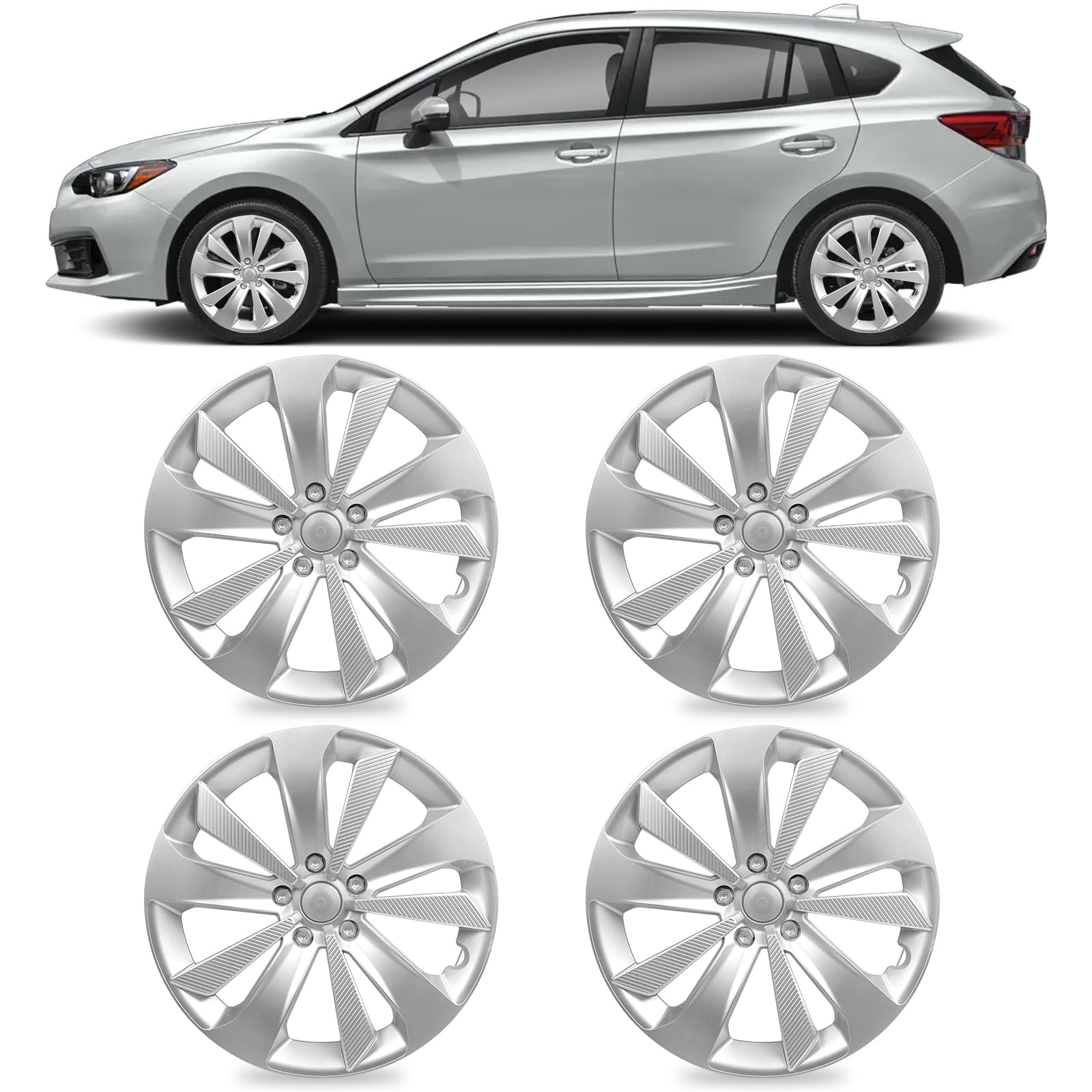 Hubcaps Fits for 2017-2023 Subaru Impreza 4PC