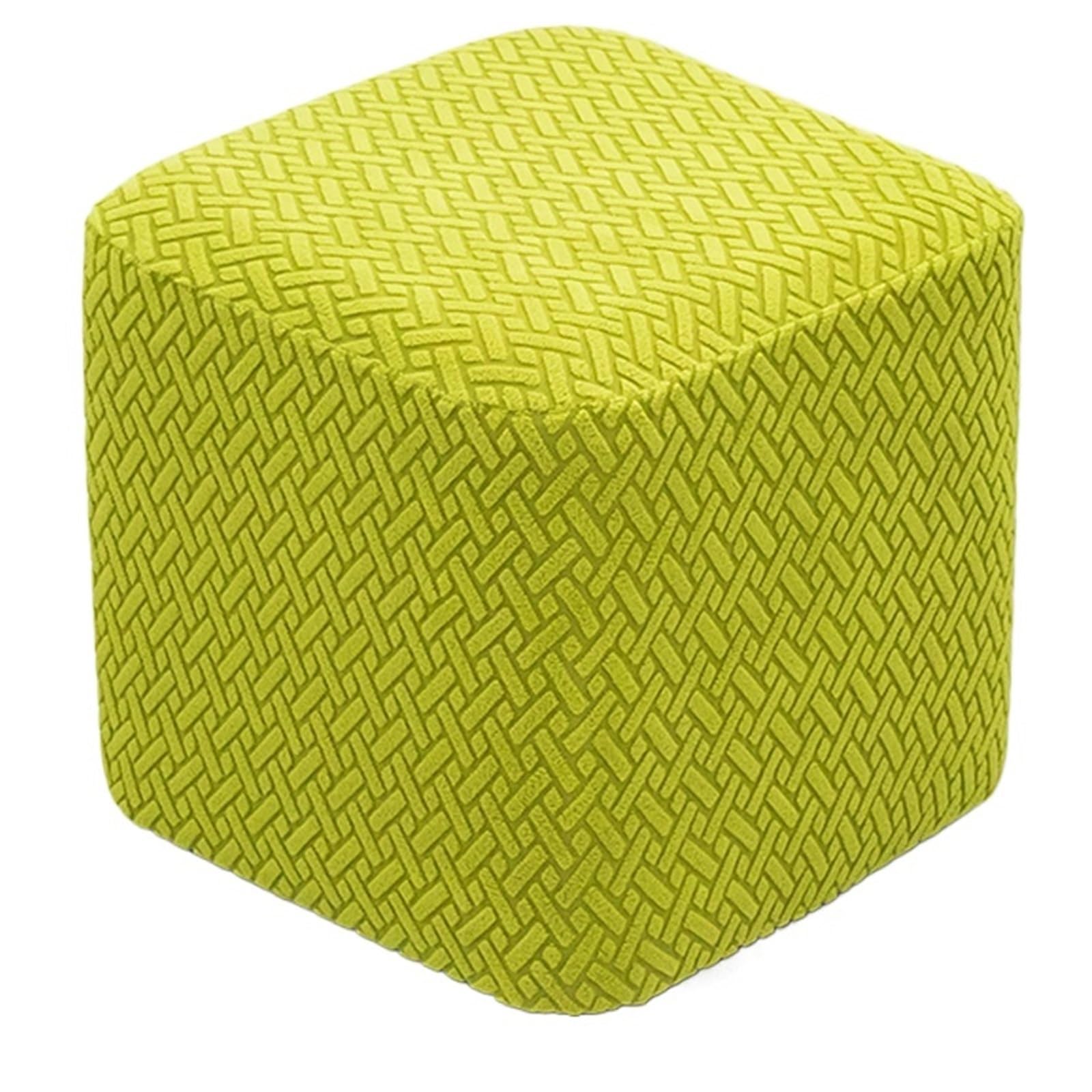 YXINAER Foot Stool Cover Elastic Ottoman Cover Round Square Footstool Covers Footrest Protector for Furniture (without stool)(04)
