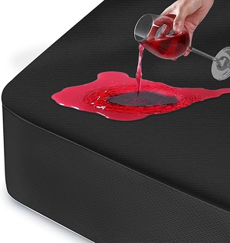 Protector de colchón tamaño matrimonial, funda de colchón impermeable con bolsillo profundo de 18 pulgadas, estilo sábana bajera, sin ruido,
