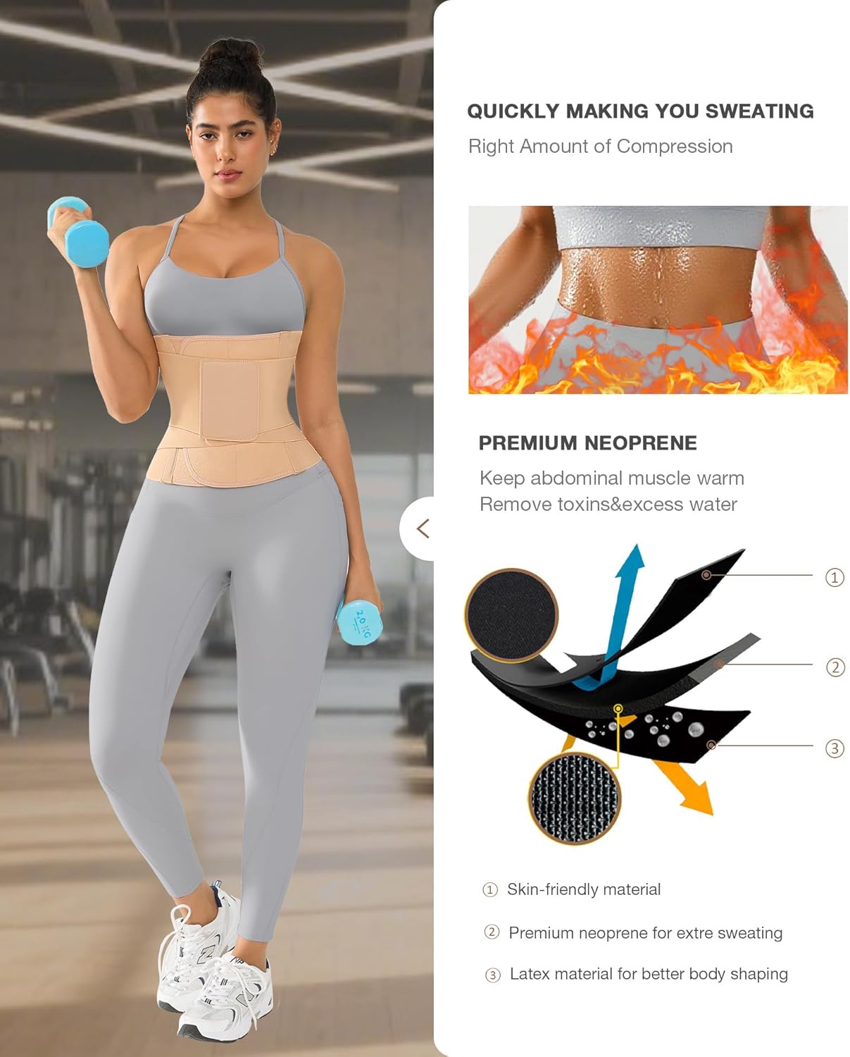 Lover-Beauty Waist Trainer for Women and Men Belly Fat Tummy Control Belt Long Torso Workout Waist Cincher Trimmer - Image 4