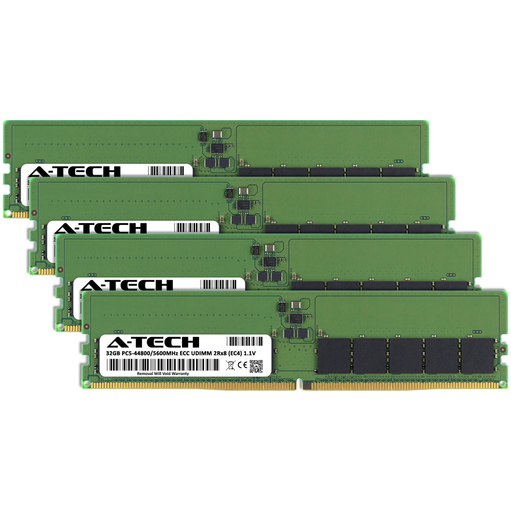 A-Tech 128GB Kit (4x32GB) DDR5 5600MHz PC5-44800 ECC UDIMM 2Rx8