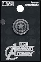 Vista 1 de Marvel Capitán América Escudo Pin de solapa, plata, 1