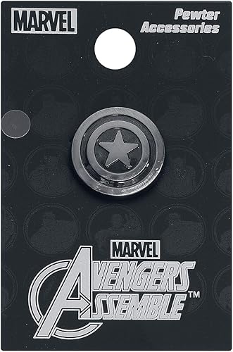 Marvel Capitán América Escudo Pin de solapa, plata, 1"