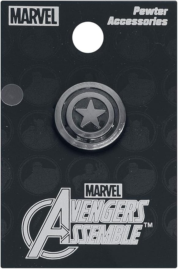Amazon.com: Marvel Captain America Shield Lapel Pin,Silver,1 ...