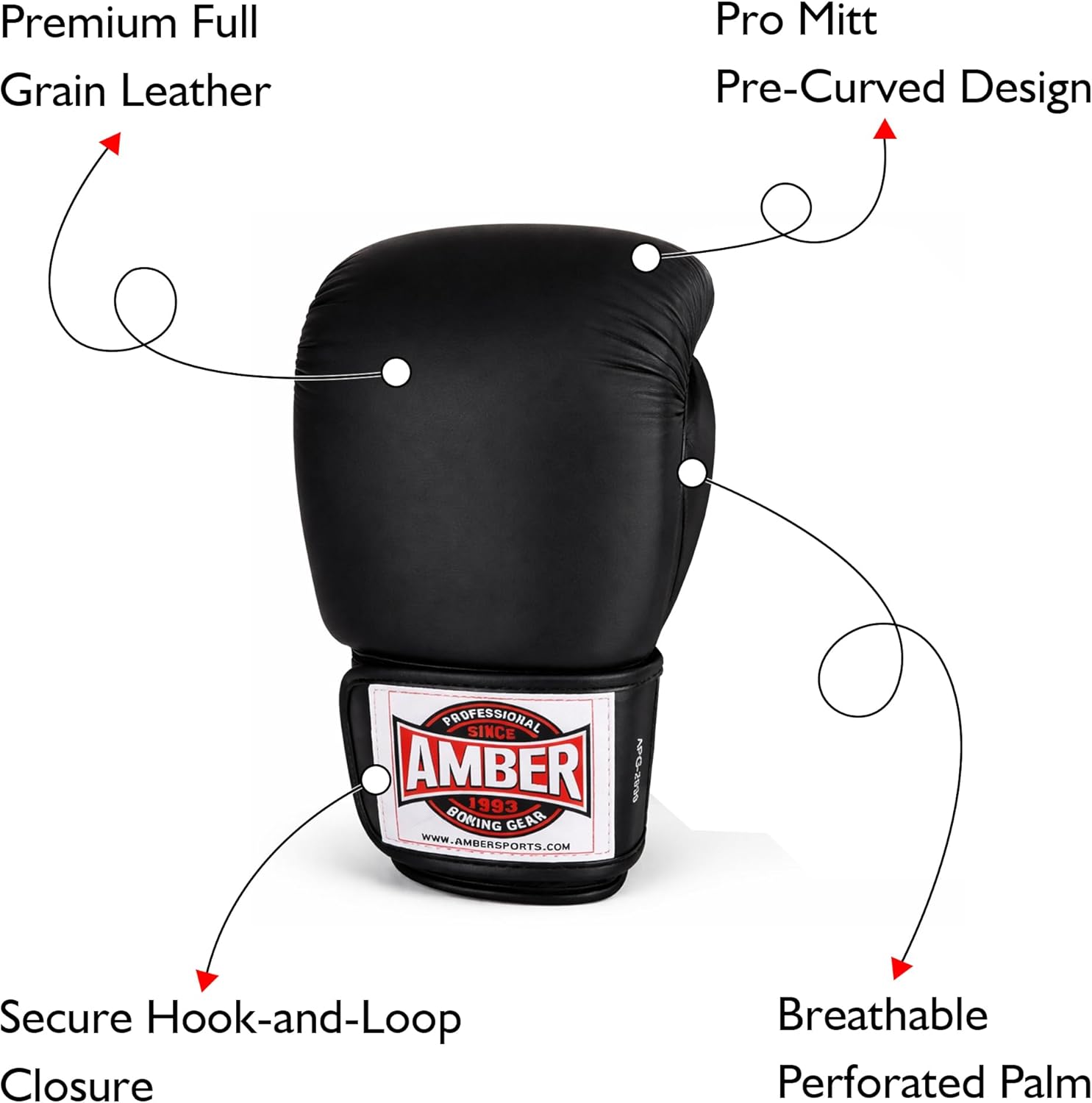 AMBER Sporting Goods Ultimate Professional Bag Gloves