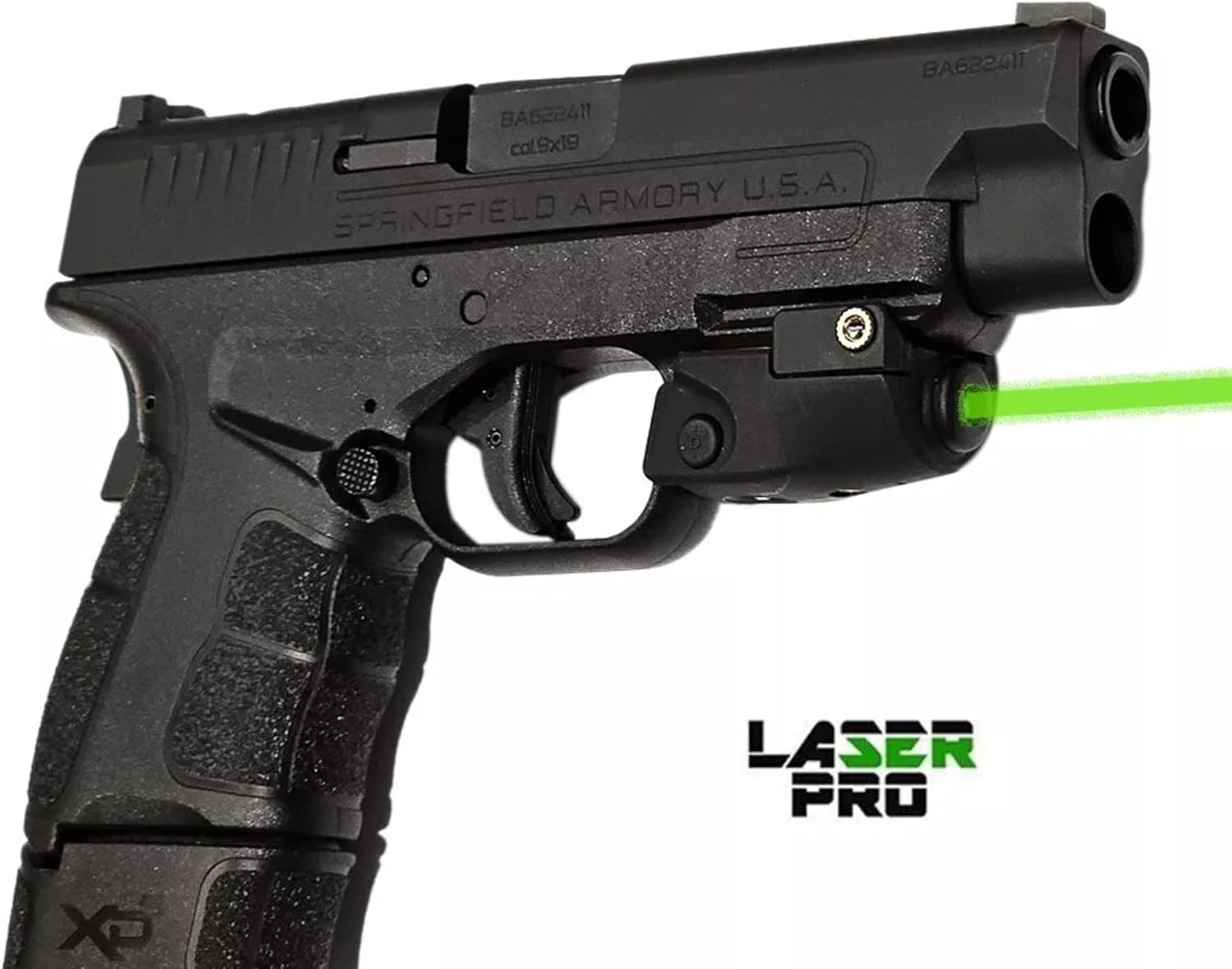Laser PRO® Green Laser Sight Rock Island Armory DY9 RIA 5.0 9mm 1911 Tac Ultra FS & Kahr Arms TP9-2 P9-2 Gen2 Premium, Ruger Security 380 RMX Taurus GX2 GX4 G2C G3C G2 TX22 [Only Guns with a Rail]