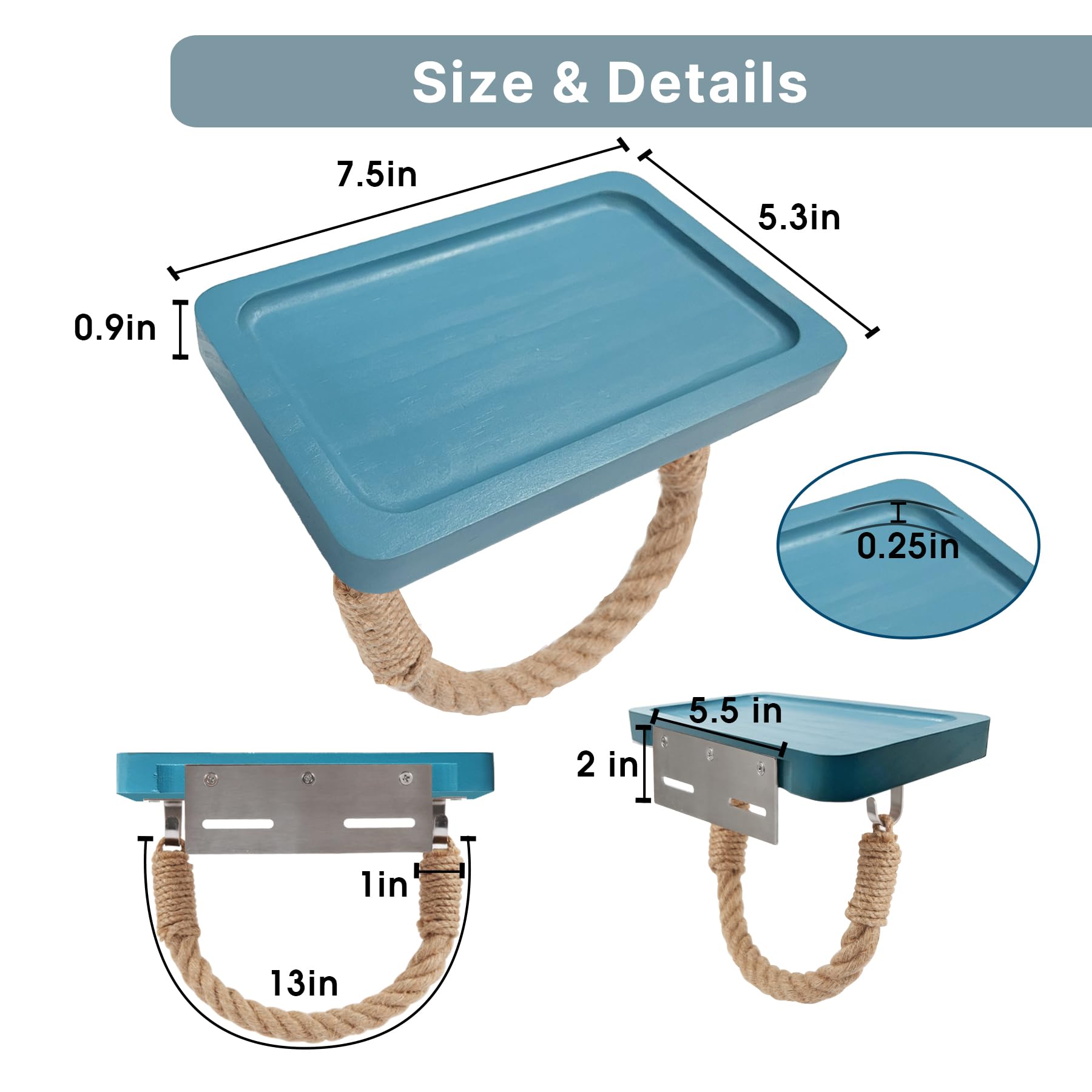 Rope Toilet Paper Holder Shelf Beach Farmhouse Bathroom Decor — Amazon image 4