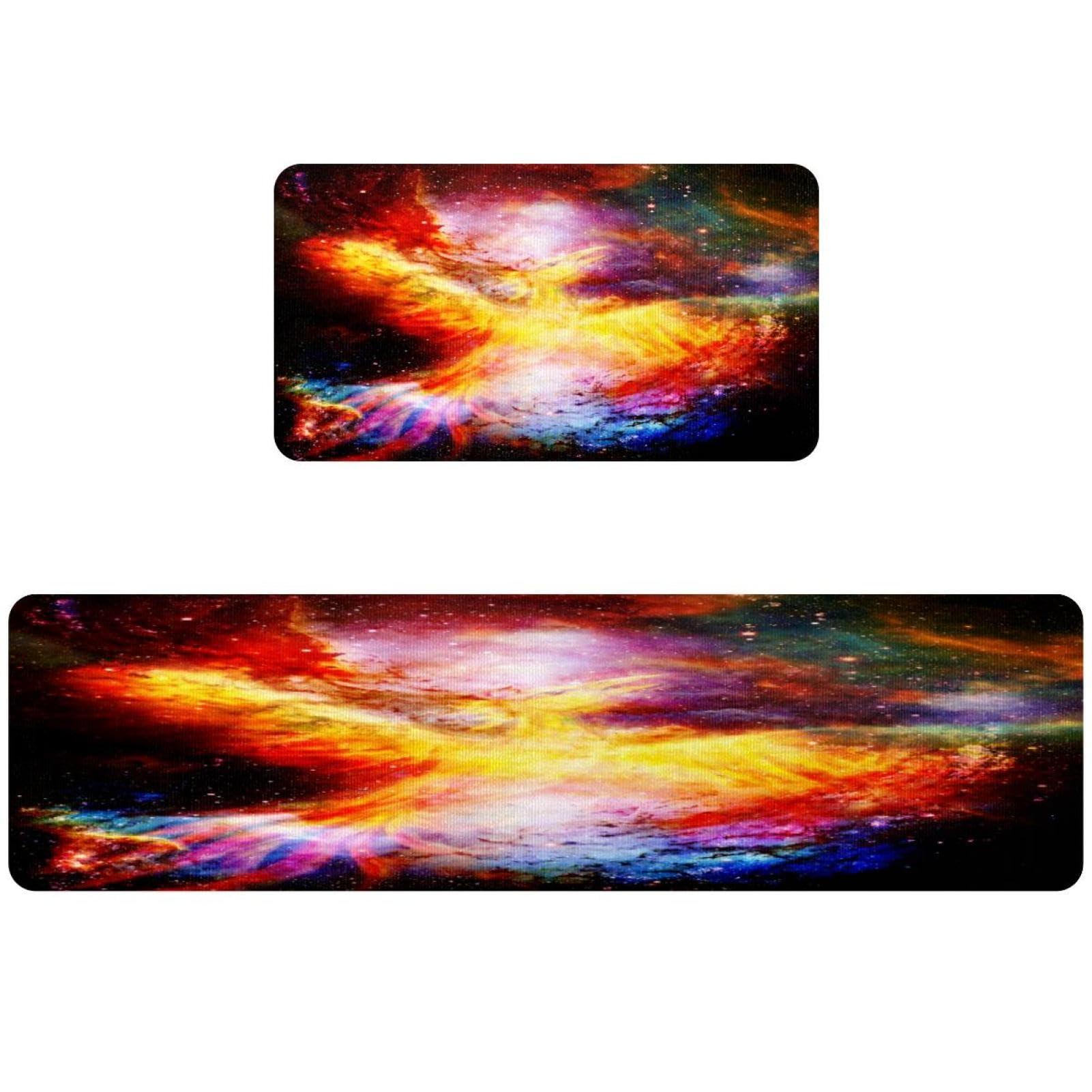 Tapis de cuisine antidérapants et lavables avec motif phénix élégant