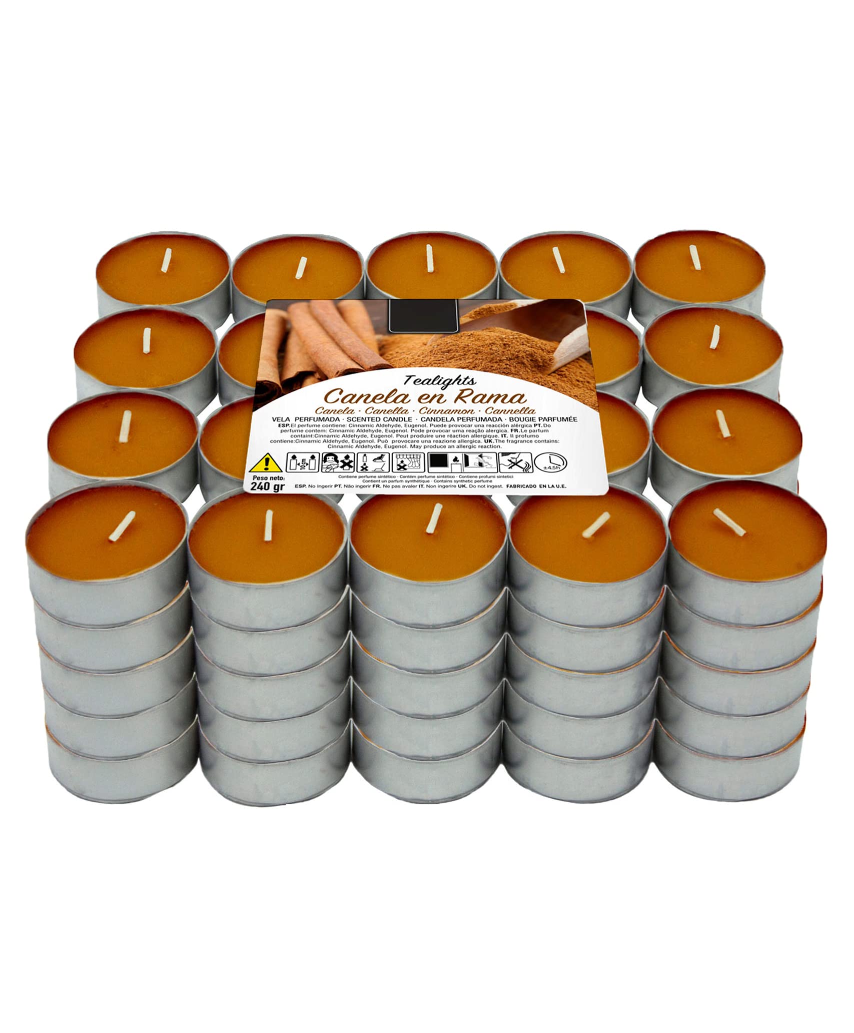 Lumar Aromatic Velas de té aromáticas (Canela en Rama Pack 100 Velas)