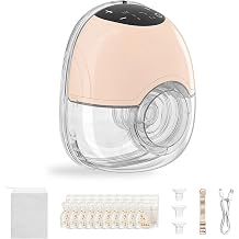TOPCHANCES Electric Breast Pump,Wearable Hands Free Electric Pump,4 Modes 12 Levels,Portable Lightweight Pump 17/19/21/24mm Flange,Leak-Proof and Ultra-Quiet,BPA FreeTouchscreen,Pink-1PC