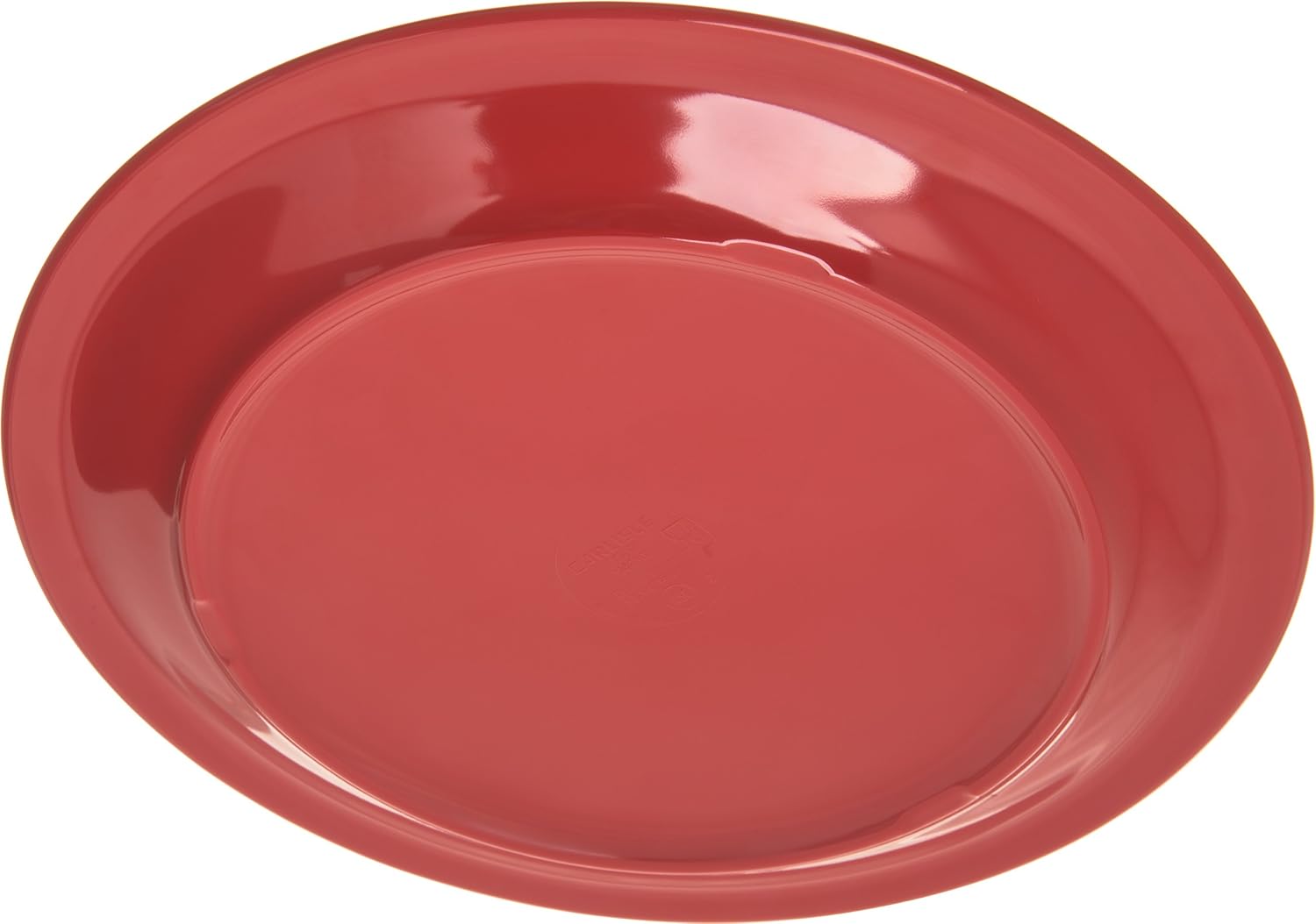 Carlisle FoodService Products Dallas Ware Reusable Plastic Plate with Rim for Buffets, Home, and Restaurants, Melamine, 10.25 Inches, Red, (Pack of 48)