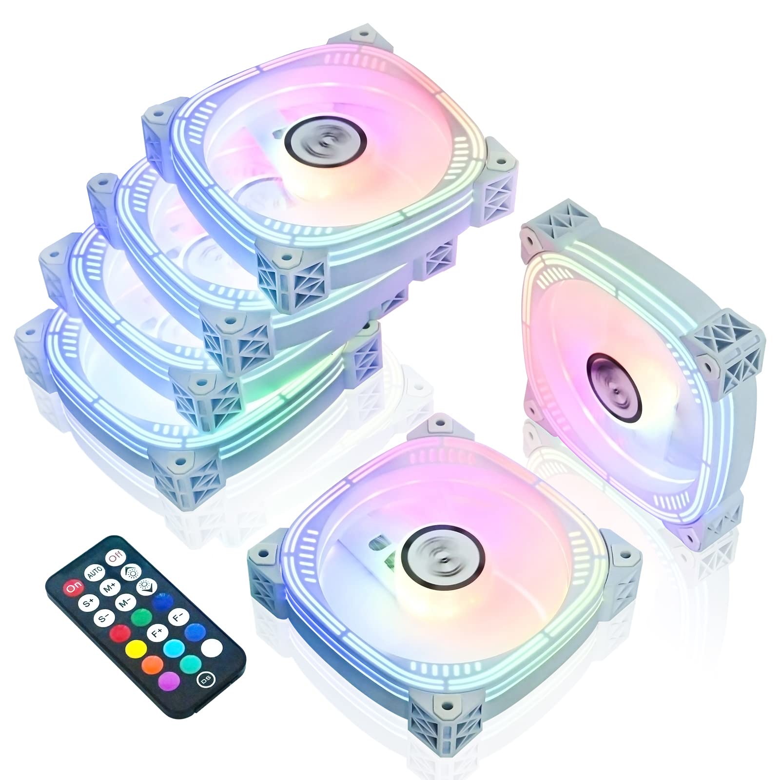 Buy DS Addressable RGB 120MM LED Fans with Controller for White PC Case