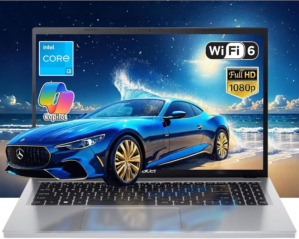 acer Aspire Go 15 Laptop, 15.6" Full HD IPS, Intel Core 3 N355 Processor, 8GB RAM 128GB UFS, Windows 11 with Copilot AI, Long Battery Life, Lightweight, Student Business (8GB RAM | 128GB SSD)