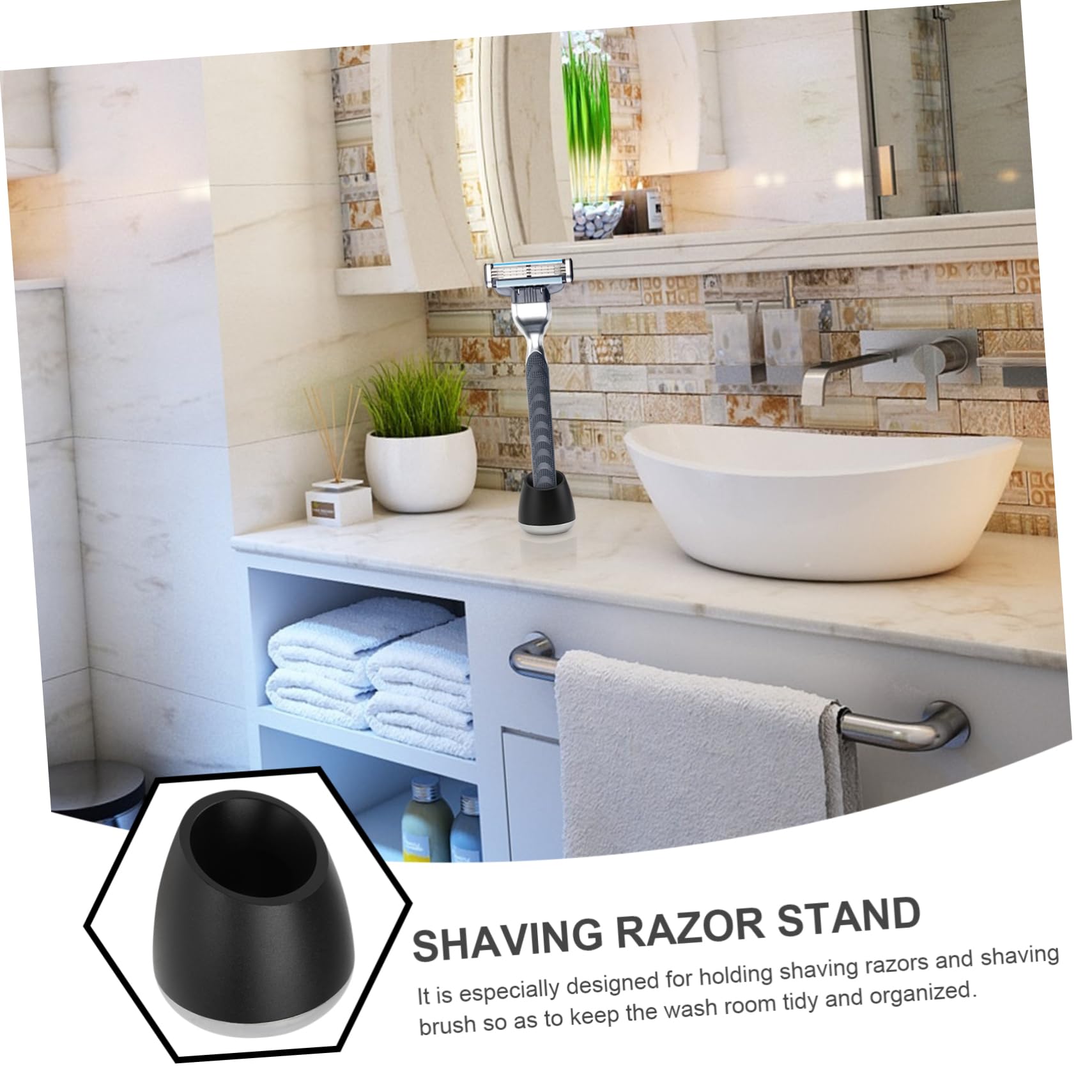 Beaupretty 10 Piezas Organizador de afeitadora de tamaño pequeño Organizador de afeitadora de tamaño ajustable afeitadoras calvas para la cabeza de los hombres soporte para máquina de afeitar