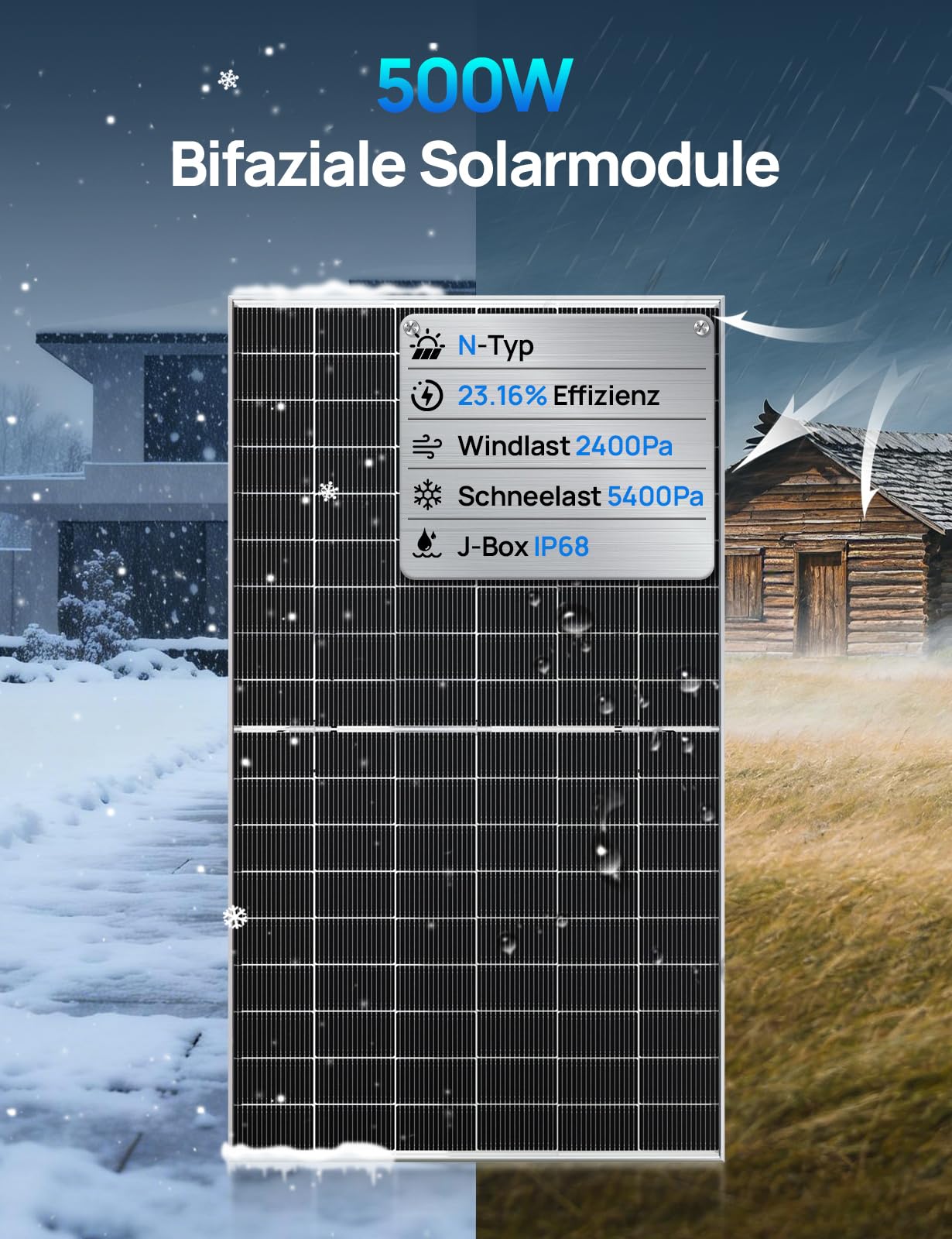 ECO-WORTHY ECOVIS Balkonkraftwerk mit Speicher 5120Wh Solar Komplettset