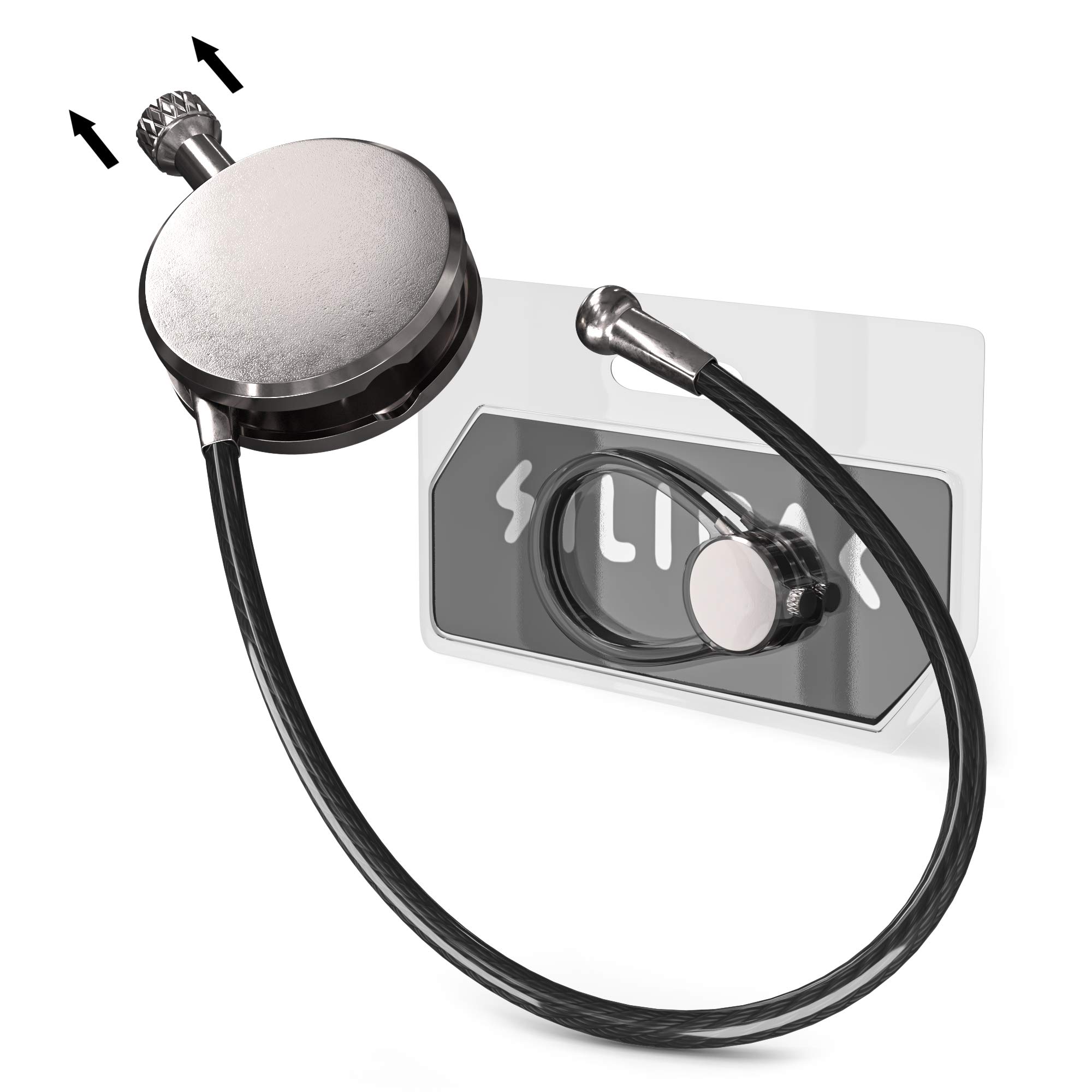 SilipacQuick Release Keychains Cable Ring Detachable Locking Carabiner - Easy Lock Keychain Wire Loop for Car Keys