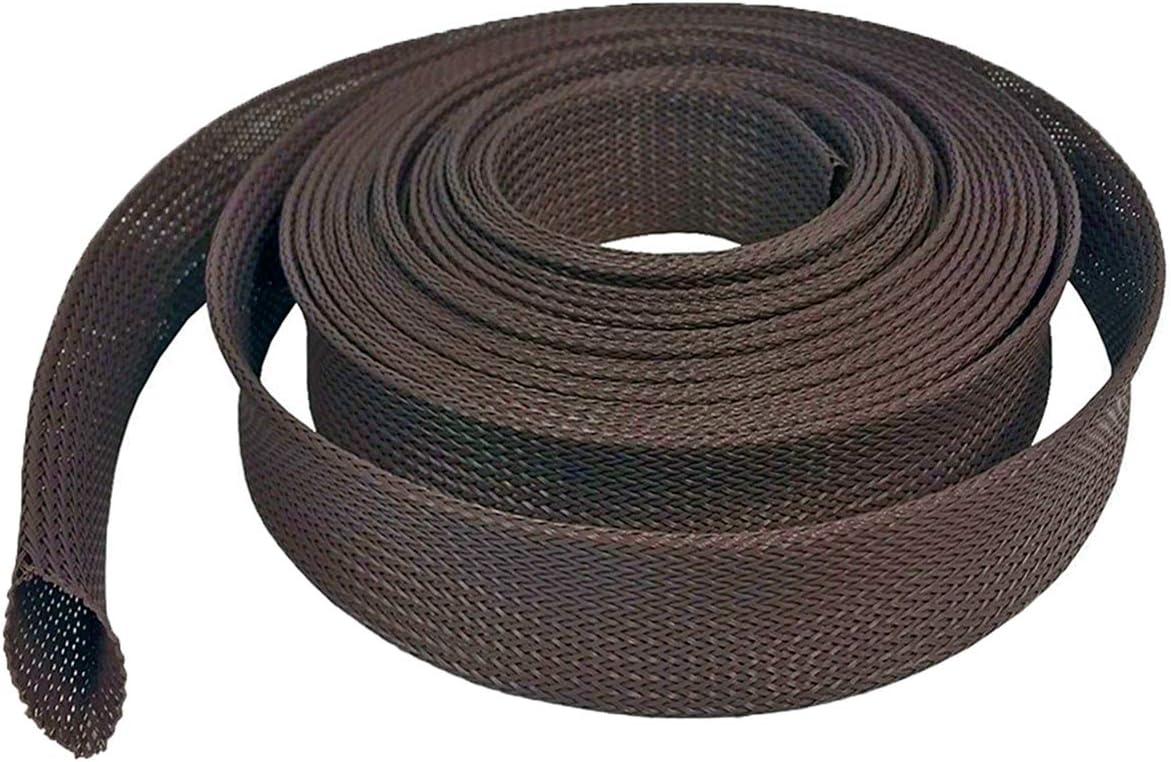 Electriduct 3/8" Chewing Resistant Braided Sleeving Repulsive Hose Wire Mesh Cable Protection Flexible Expandable Wrap - 25 Feet