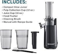 Elite Gourmet EJX600 Hidegprés Gyümölcslé Készítő, Kompakt Juice Maker 8