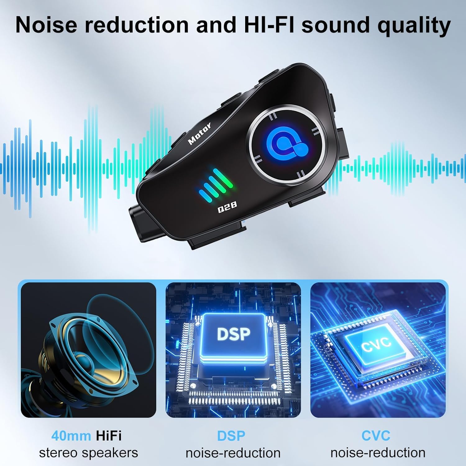 OBEST Auriculares para casco de motocicleta con cámara 1080P, auriculares Bluetooth para motocicleta con manos libres inalámbricas, calidad de sonido HD, IPX6 impermeables, auriculares Bluetooth para