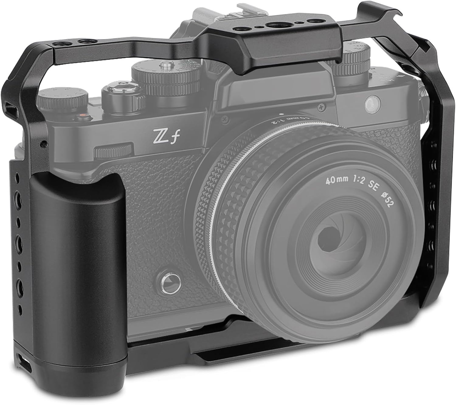 Leftfoto Camera Cage for Nikon Z f with Handle Grip,Camera Protection Frame Rig with Arca Base,Video Cage Compatibility with DJI RS Stabilizer- for Vlog Video Shooting