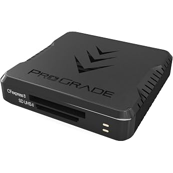 CFexpress Type B and SD UHS-II Memory Card Reader with Two Slots from ProGrade Digital USB 3.2 Gen 2 for Professional Filmmakers Photographers and Content Creators