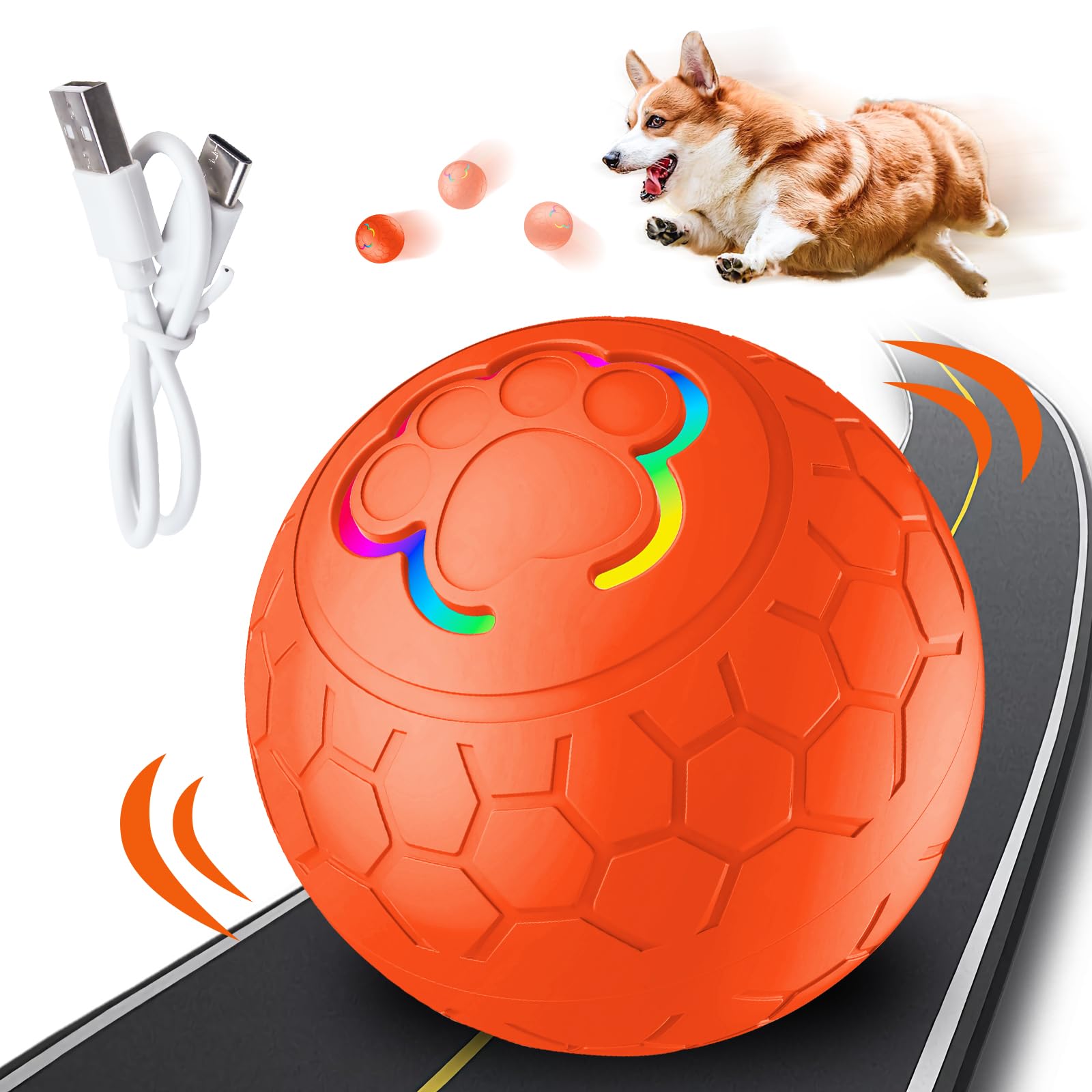 Interaktiver Hundeball Mit Schwanz – Bewegt Sich Allein, 3 Spielmodi, Wiederaufladbar