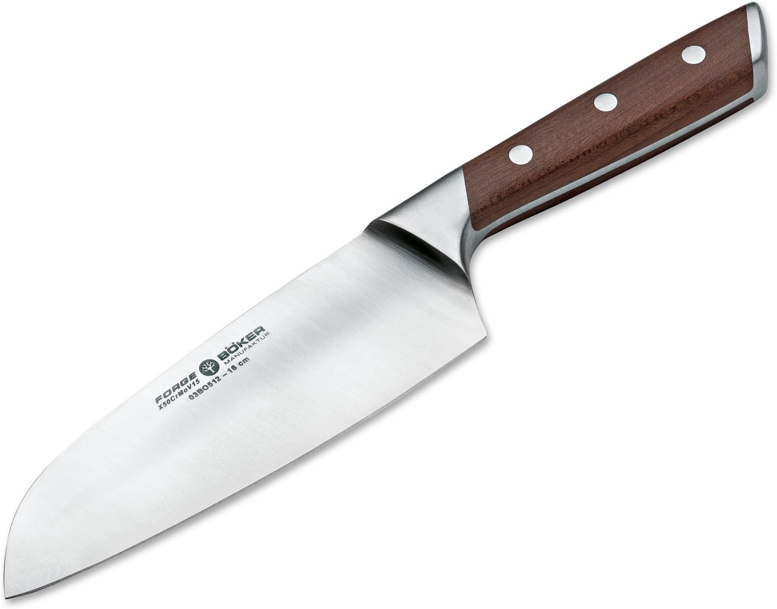 BOKER 03BO512 Forge Maple Santoku, Brown