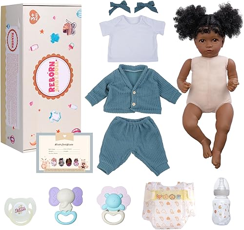Miniatura 8 de JIZHI Muñecas de bebé recién nacidas realistas de 20 pulgadas con sensación suave y realista, muñecas de bebé de la vida real con caja de regalo
